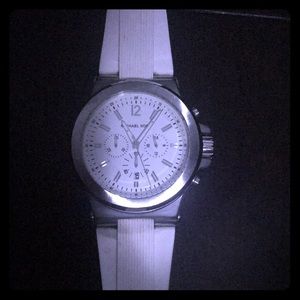 Men’s Michael Kors White Rubber Banded Watch
